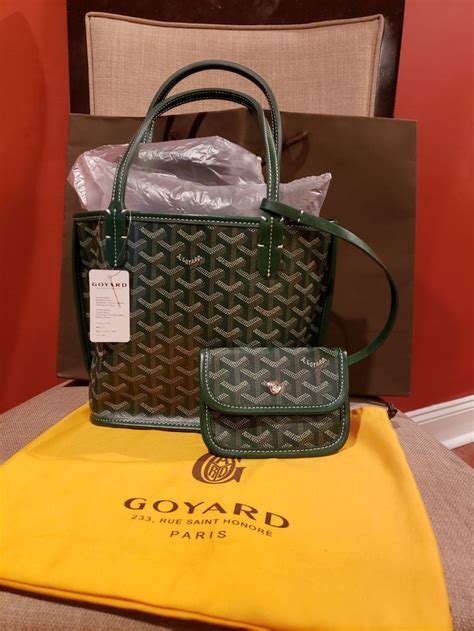 goyard green mini tote|goyard mini bag price.